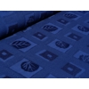 Kép 3/3 - 220*240cm Kék színű levél mintás szőtt ágytakaró