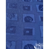 Kép 2/3 - Piquet Olmo kék színű levél mintás szőtt ágytakaró anyag