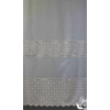 Kép 3/5 - Padova 210cm - fehér alapon bézsesen hímzett bordűrös fényáteresztő függöny