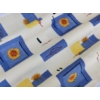 Kép 1/3 - Girasol - kék sárga napraforgós nyomott dekor