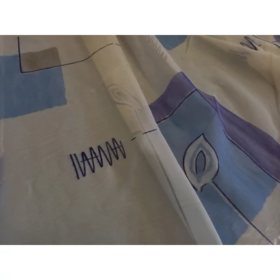 Arandi - 280cm - kék levél mintás voile