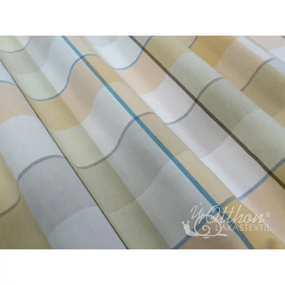 DITROIT BEIGE - nagy kockás sötétítő függöny anyag