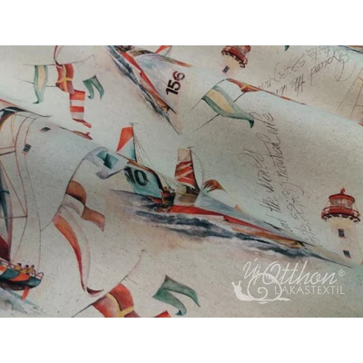 REGATTA - zsákvászon alapon vitorlás mintás dekor