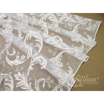 290cm fehér barokk leveles szövött fényáteresztő függöny