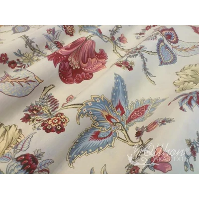 YVONNE BORDÓ mediterrán virág mintás dekorvászon