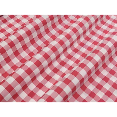 Piros kockás minimatt abrosz anyag