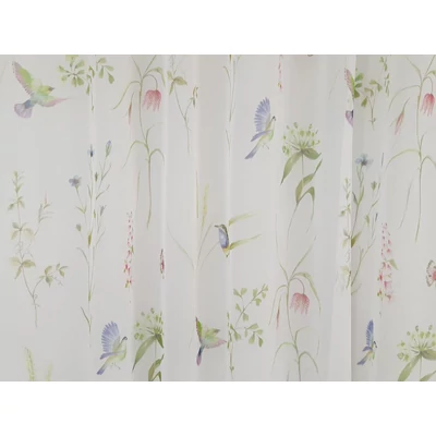 Virágos madárkás fényáteresztő függöny