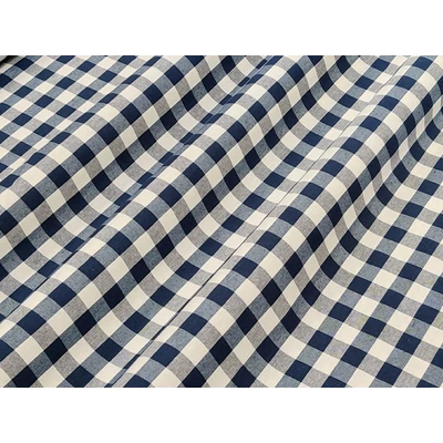 Oxford kék kockás konyhai abrosz és függöny anyag
