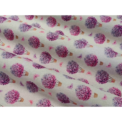 Hortenzia ballonok - dekorvászon