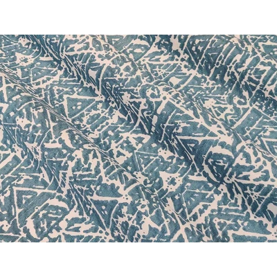 Kilat kék nonfiguratív mintázatú modern nyomott dekor