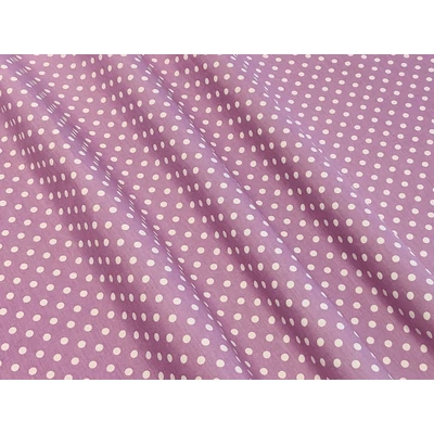 LILA alapon fehér pettyes dekorvászon