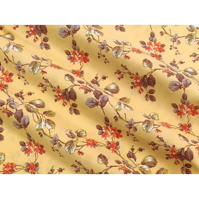 Sárga alapon narancs kis rózsás loneta