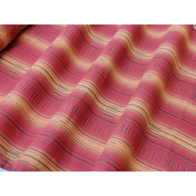 Verdi - 280cm tégla sárga csíkos vászon