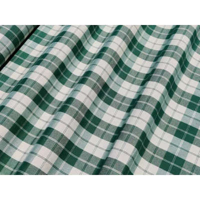 Zöld nagy kockás szőtt dekorvászon