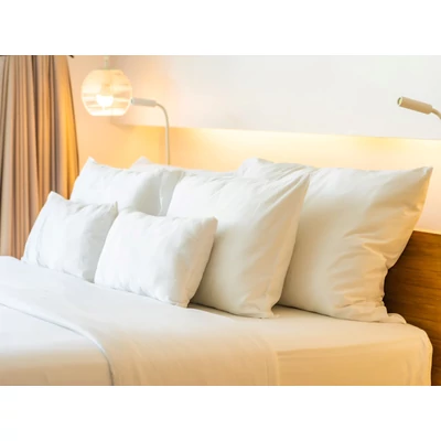 MILANO FEHÉR 50%-50% KEVERTSZÁLAS ÜNI SZATÉN ÁGYNEMŰ HUZAT SZETT - 3 RÉSZES