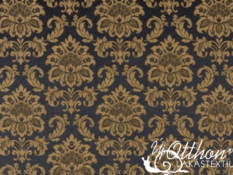 Acant fekete-arany klasszikus dekor függöny és bútorszövet
