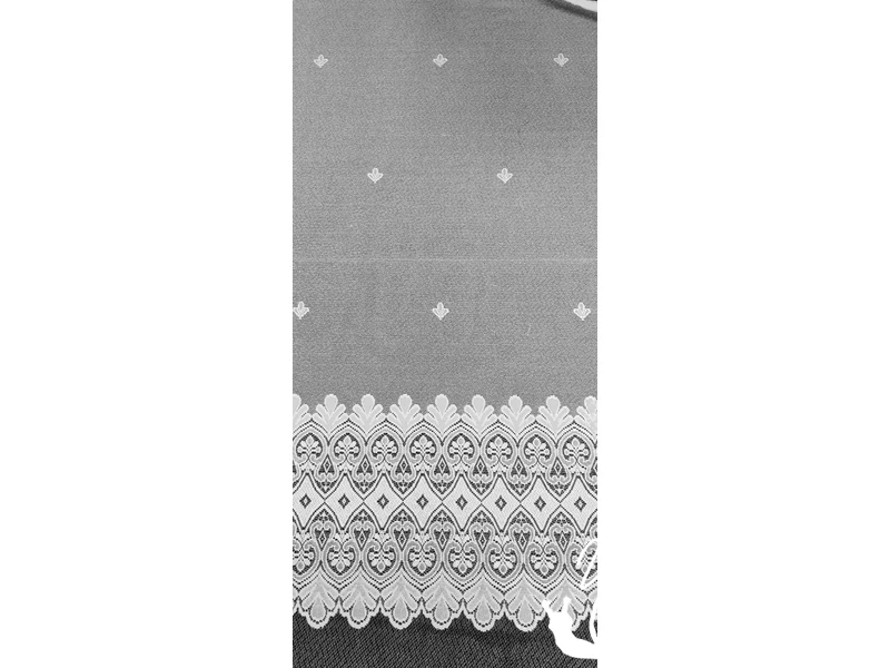150cm bordűrös fehér fényáteresztő