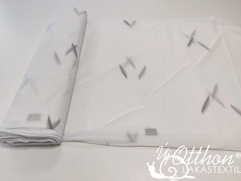 D1518 - 295cm magas szürke leveles voile