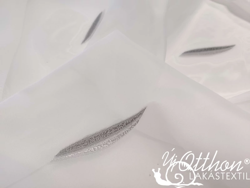 D1518 - 295cm magas szürke leveles voile