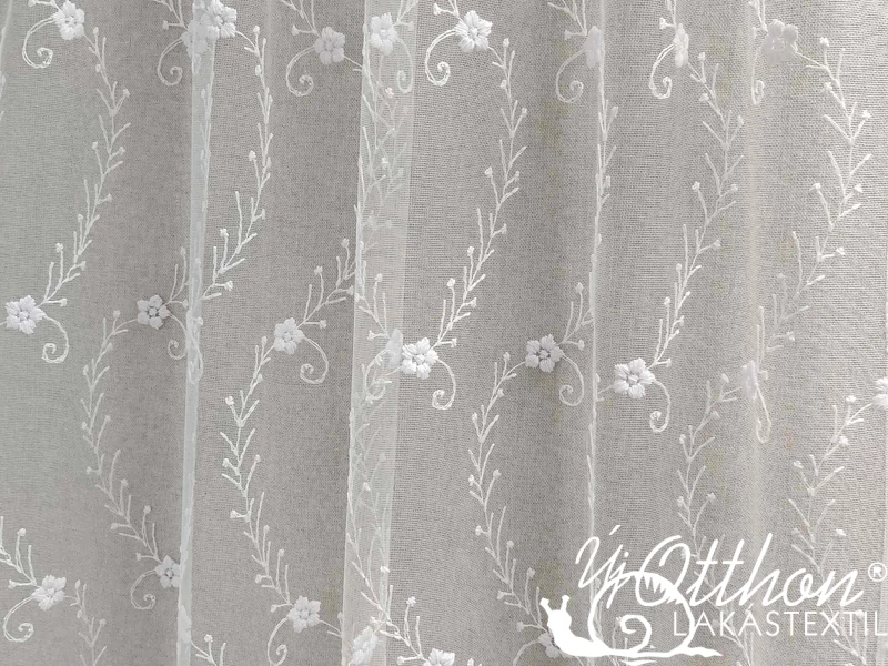 Fehér indás tüll organza