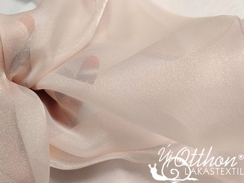 LILIÁNA - 300cm - Púder színű csillogós organza fényáteresztő