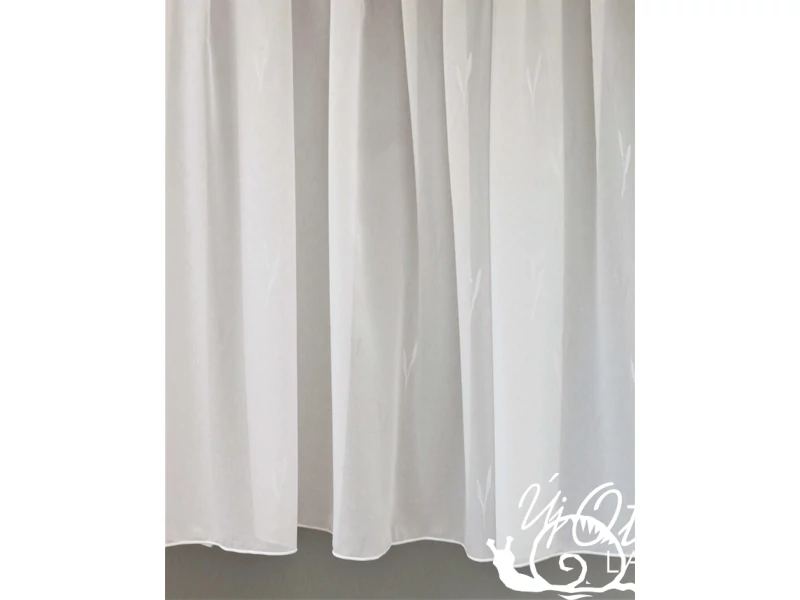 Drezda Fehér - 220cm - himzett fényáteresztő