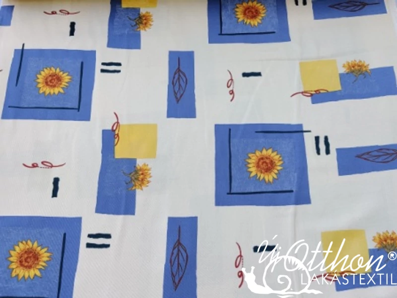 Girasol - kék sárga napraforgós nyomott dekor