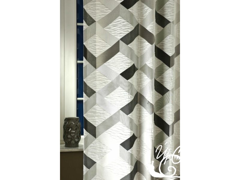 Lorenzo ezüst 280cm - modern geometriai mintás dekor