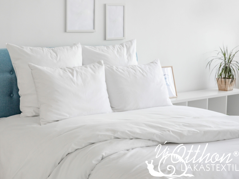 Fehér minta nélküli hotel vászon ágynemű